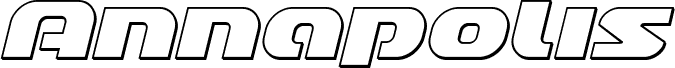 Annapolis Lower Case Outline Italic