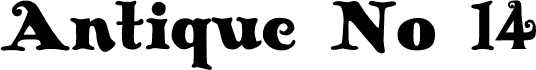 Preview of the Antique No 14 Regular font