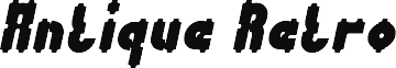 Vorschau der Schriftart Antique Retro Bold Italic