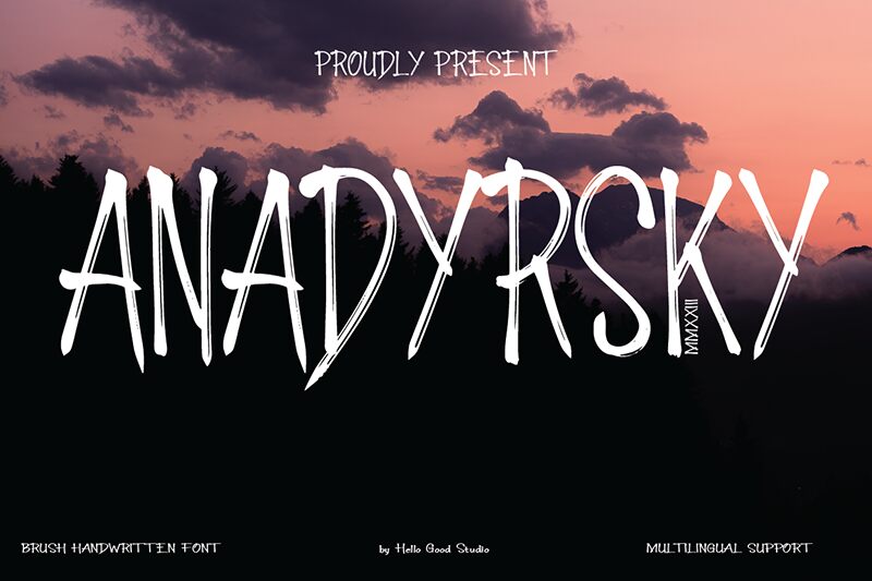 Anadyrsky Schriftart