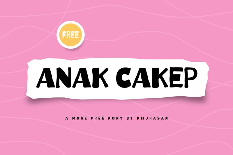 Présentation et spécimen de la police Anak Cakep