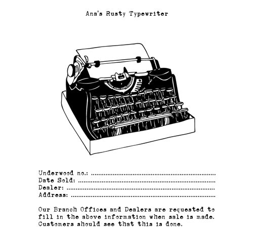 Ana's Rusty Typewriter Schriftart