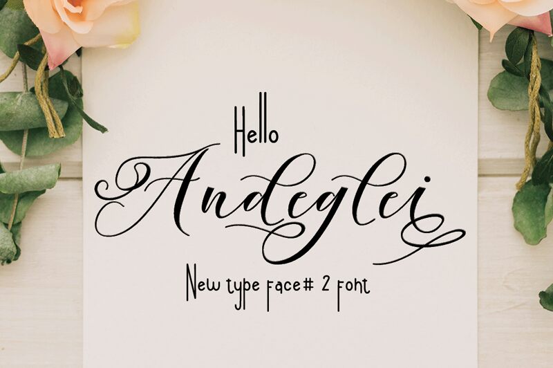 Andeglei Schriftart