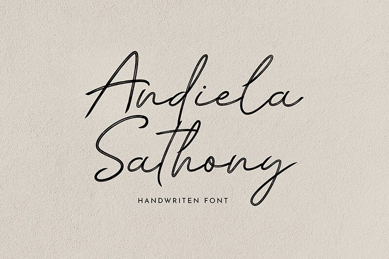 Andiela Sathony Script Carattere