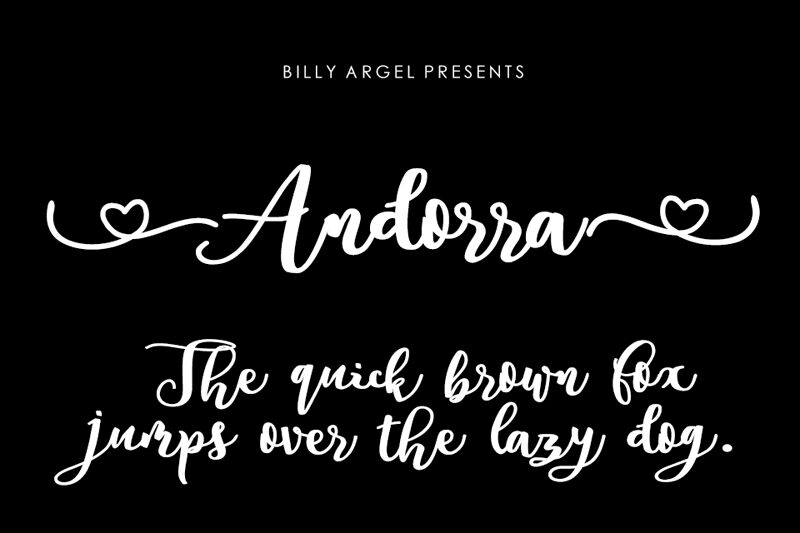 Andorra Schriftart