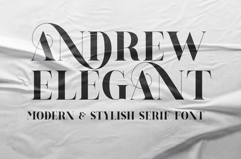ANDREW ELEGANT Schriftart