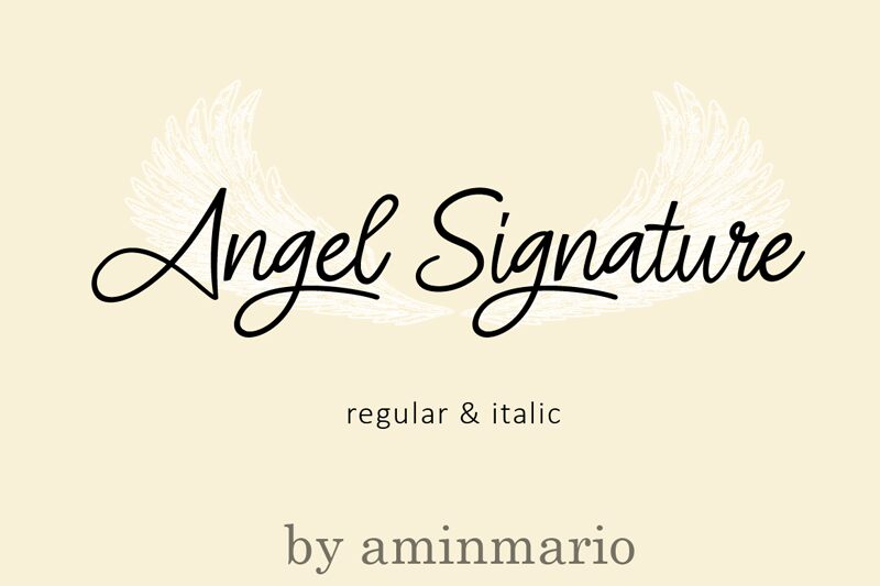 Angel Signature Italic — Presentazione del carattere
