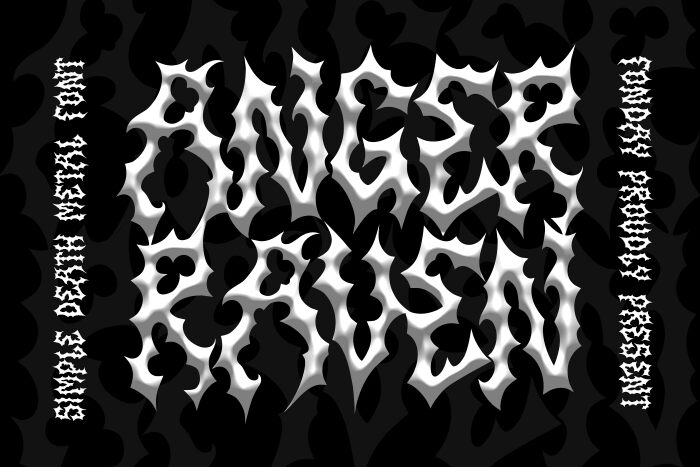 Anger Raven Schriftart