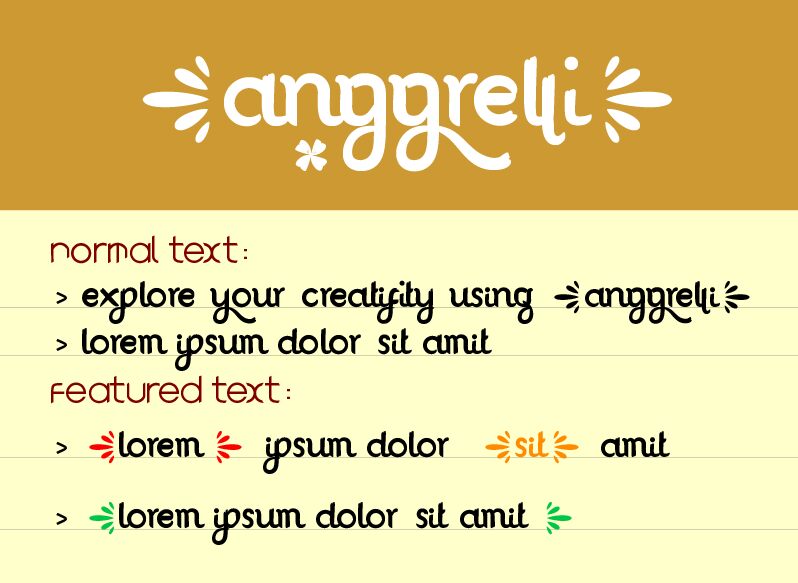 Anggrelli الخط 