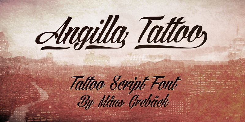 Angilla Tattoo Schriftart