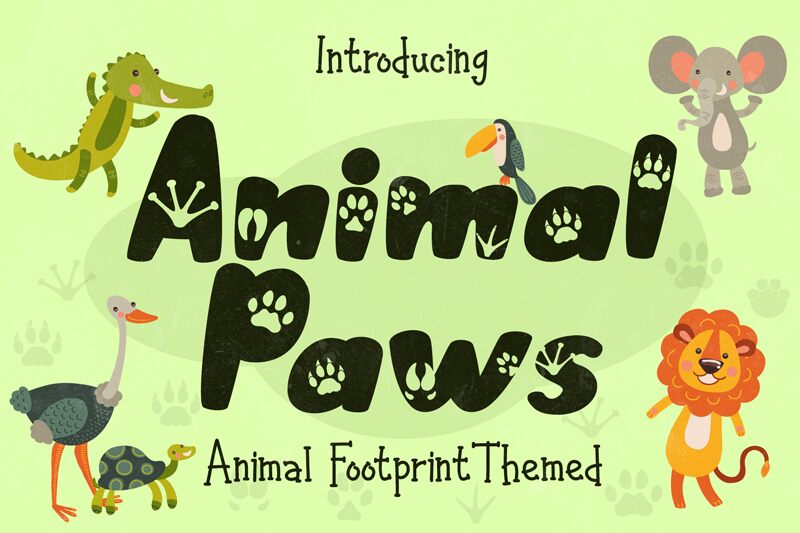 Animal Paws Czcionka