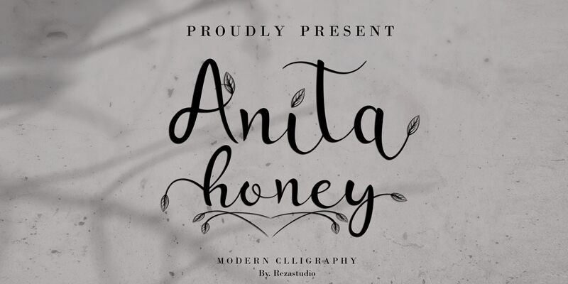 Anita honey Schriftart
