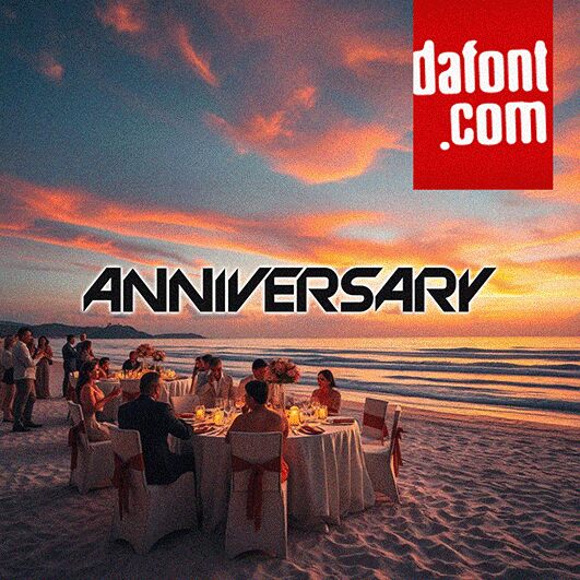 Anniversary Regular font presentation and specimen
