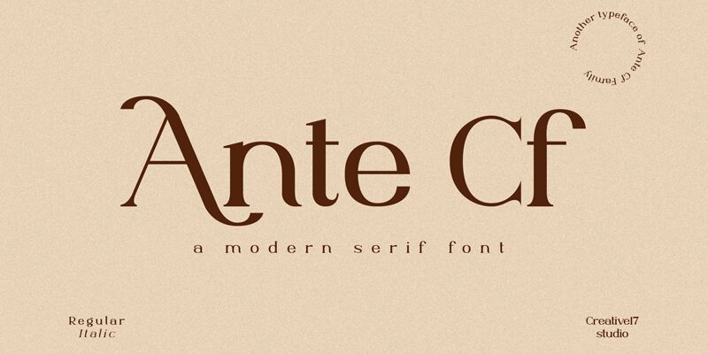 Ante Cf Serif Czcionka