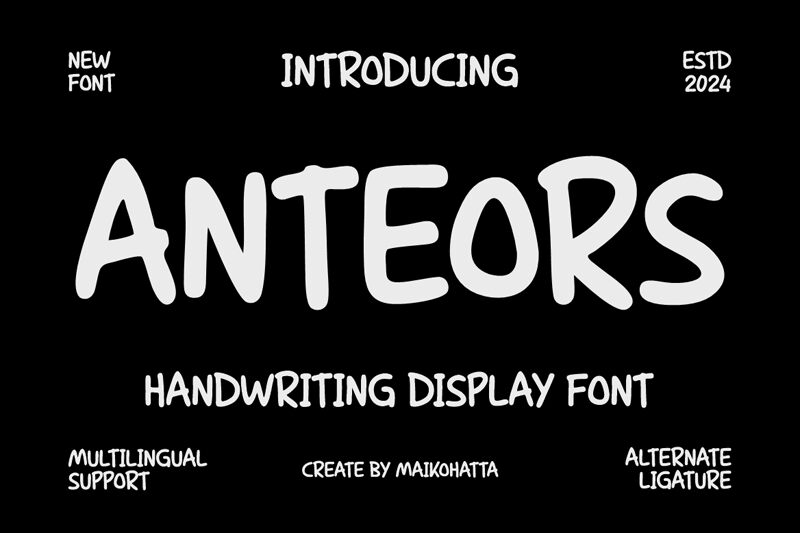 ANTEORS — Font presentation