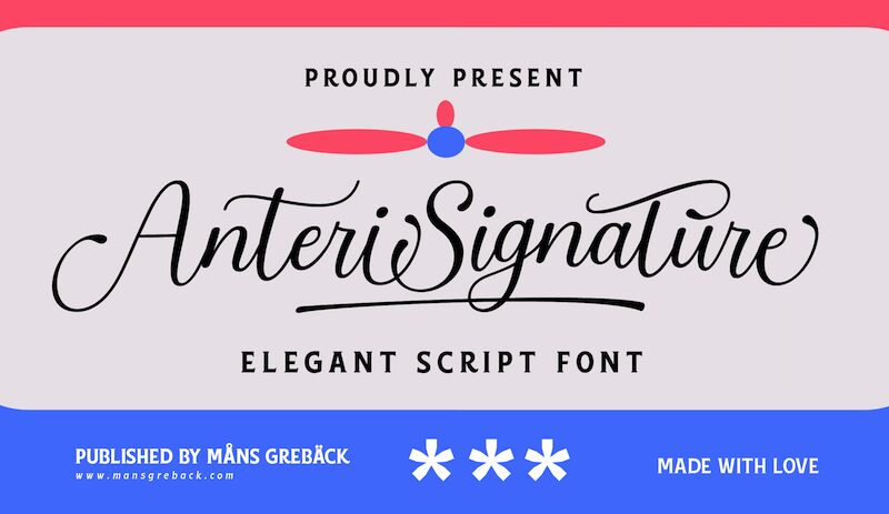 Anteri Signature Carattere