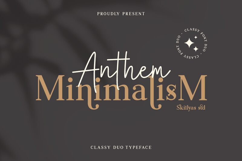 Anthem Minimalism script Czcionka