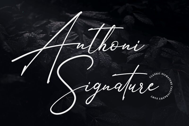 Anthoni Signature Czcionka
