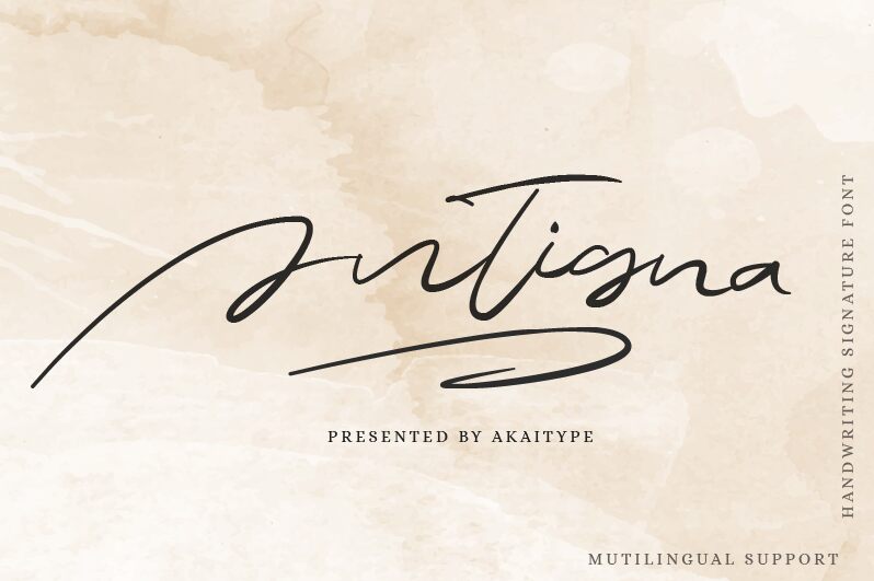 Antigna Signature Schriftart