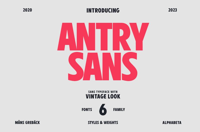 Antry Sans Police