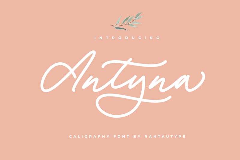 Antyna — Prezentace písma