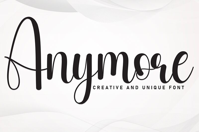 Anymore Czcionka