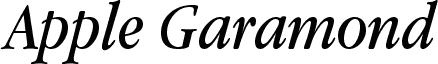 Apple Garamond Italic