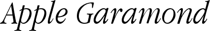 Apple Garamond Light Italic