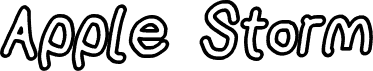 AppleStorm Extra Bold Outline Italic