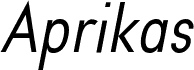 Aprikas Italic Demo