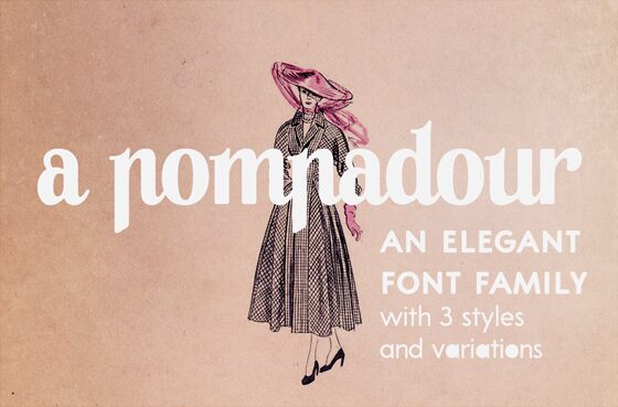A Pompadour Schriftart