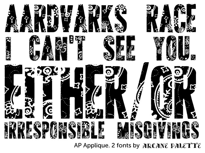 AP Applique Cut Carattere