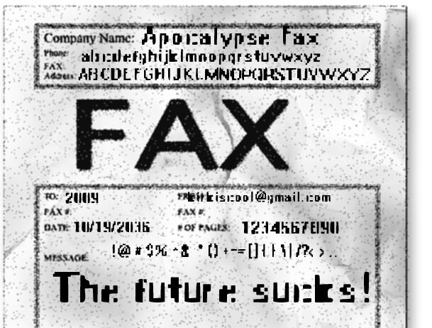ApocalypseFax Czcionka