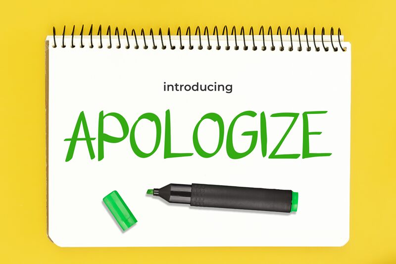 APOLOGIZE Шрифт