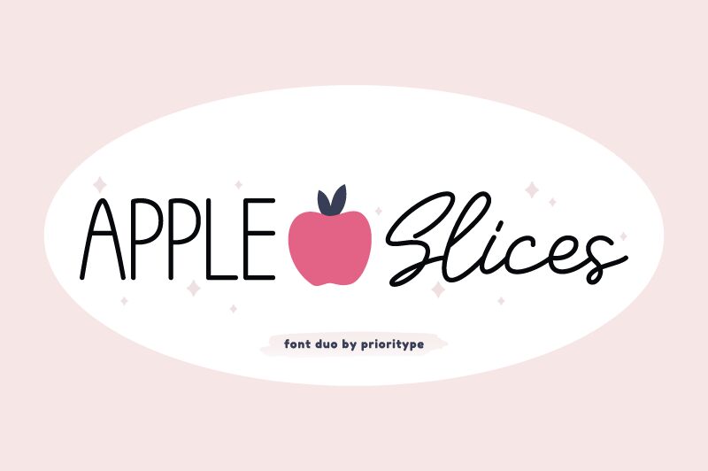 Apple Slices Capital Schriftart