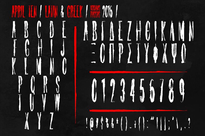 April Ten Schriftart