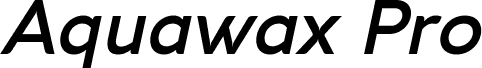 Aquawax Pro Trial DemiBold Italic