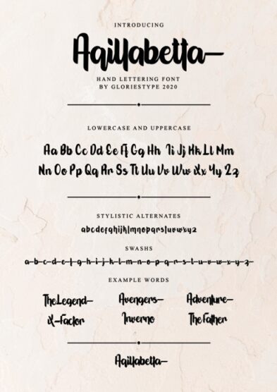 Aqillabetta Schriftart