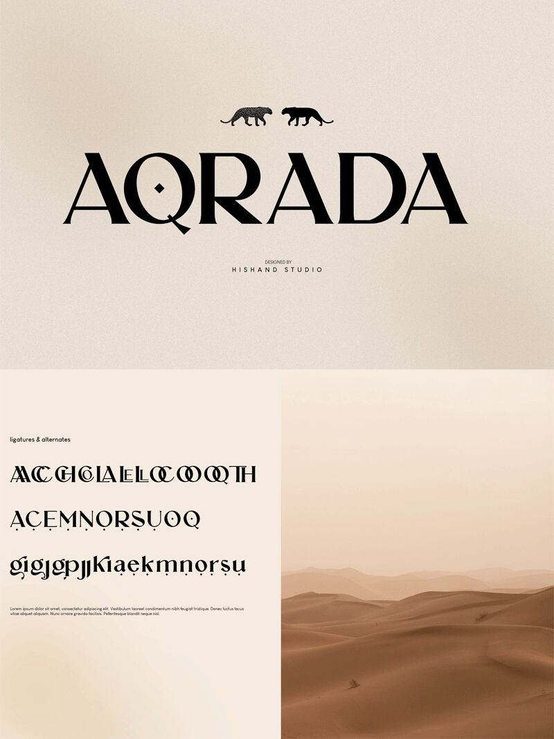 AQRADA Czcionka