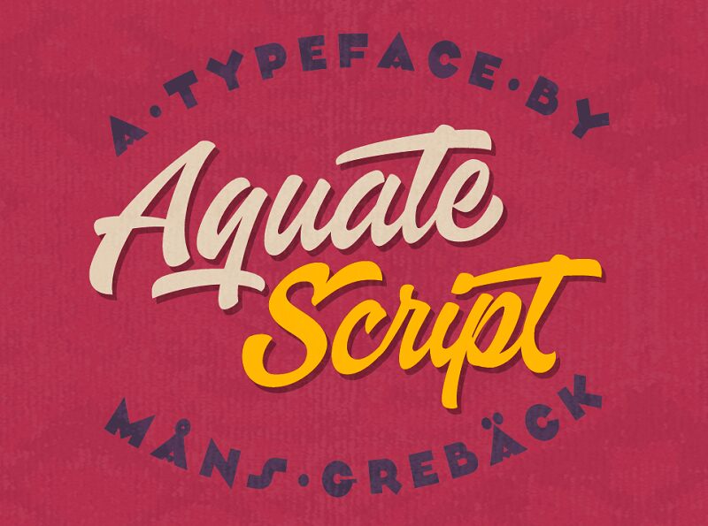 Aquate Script Czcionka