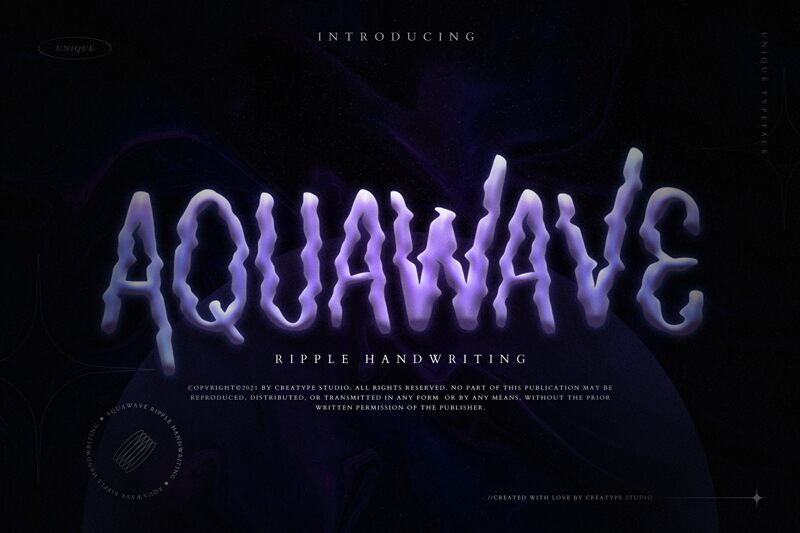 Aquawave Schriftart