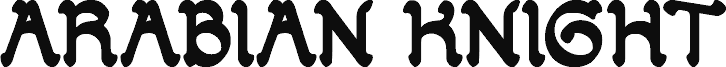 Preview of the ARABIAN KNIGHT Bold font