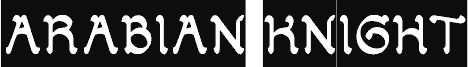 Preview of the ARABIAN KNIGHT-Inverse font