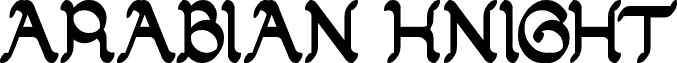 Preview of the ARABIAN KNIGHT font