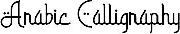 Arabic Calligraphy Regular