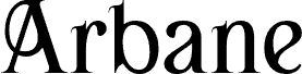 Preview of the Arbane Demo Regular font
