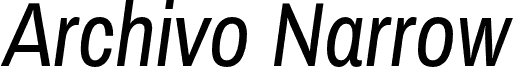 ArchivoNarrow-Italic