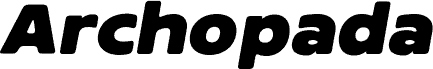 Archopada Rounded Oblique Black czcionka