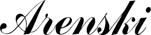 Preview of the Arenski Regular font