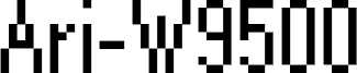 Ari-W9500 Condensed Regular czcionka